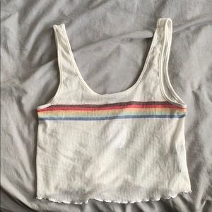 Rainbow stripe tank top